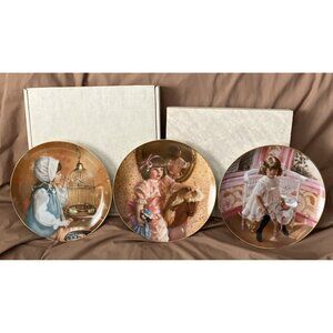 Lot Of 3 Reco Days Gone By Collectors Plates By Sandra Kuck